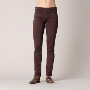 AG Chocolate Prima Midrise Cigarette Pants Sz 27